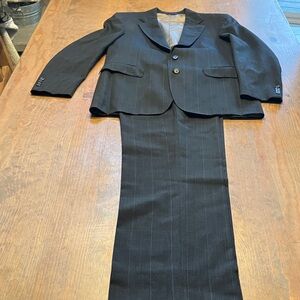 Classic Black Pinstripe Men's Suit